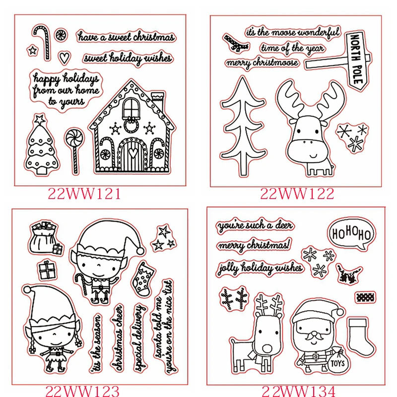 

Christmas Clear Stamps Set Stunning Cosmos Seal DIY Scrapbooking Album DIY Craft Decor Transparent Stempels Silicone New 2019