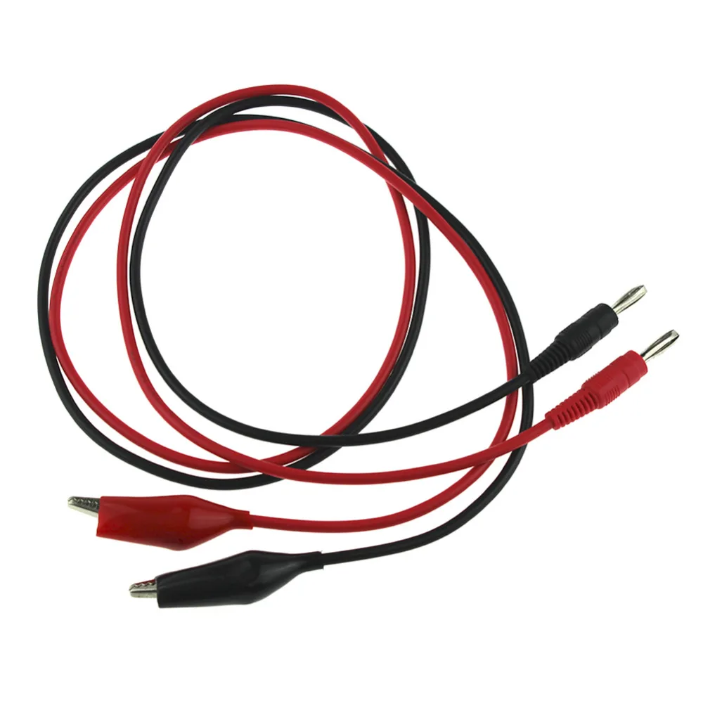 

2 Pieces Multimeters Alligator Testing Cord Lead Cables Clip Electrical Clamp Connector Leads for Multimeter Tester