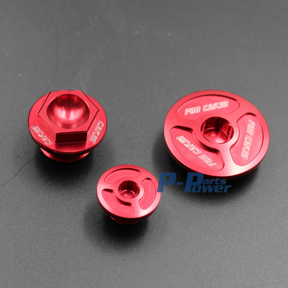 

Red Engine Timing Oil Filter Plug Set For Honda CRF CRF150R CRF250R CRF450R CRF450X Motorcycle Dirt Bike Motocross NEW