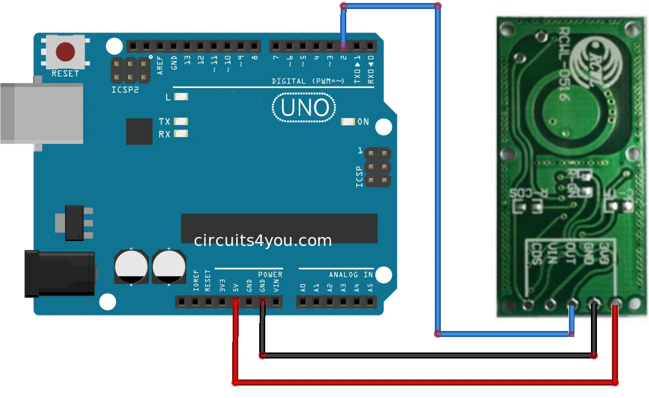 10 шт./лот Индукционная плата для Arduino RCmall детектор микроволновых допплеровских