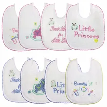 Для новорожденных детские нагрудники 4 шт./компл. хлопок вышивка водонепроницаемый Слюна полотенце бандана шарф передник для новорожденных для Аксессуары для кормления младенцев