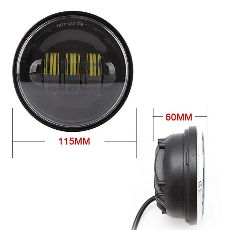 4.5 Inch LED Passing Lights 4-12 Driving Fog lights Auxiliary Spot Lights For Electra Glide Road King Ultra Classic 未标题-1