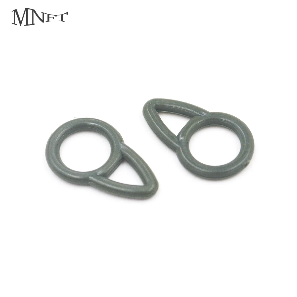 

MNFT 10Pcs Easy glide Run Rings Green Fishing Rig Ring Run Rings Carp Fishing Accessories
