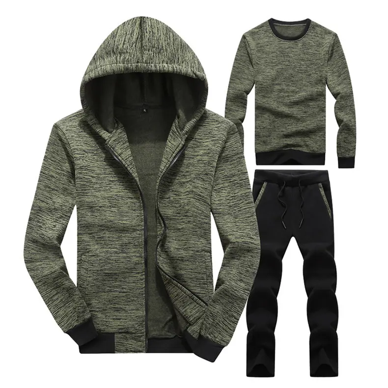 2019 Men's Sets Tracksuit Male Chandal Hombre Trainingspak Mannen Sweatshirt Men Sportswear Running Sport Suits Jacket+Tops+Pant 03