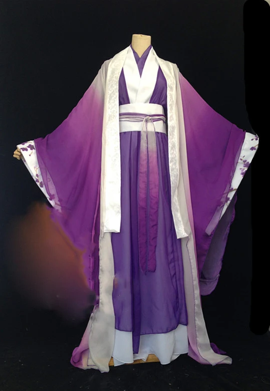 Мужской костюм Mo Lan Le Purple Hanfu Cos Jiang Cheng Wei Wuxian для аниме основатель дьявольского