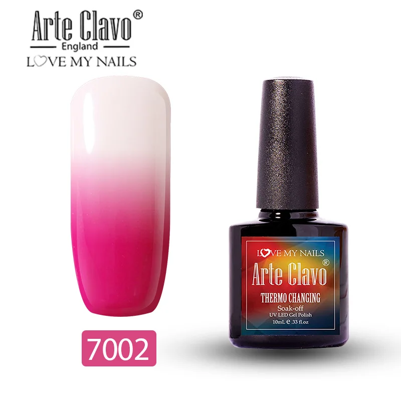 Arte Clavo температурный Гель-лак для ногтей маникюр термо-гель лак для ногтей изменение настроения цвет Гибридный лак - Цвет: 7002