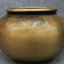 Песня voge Gem s4700 1" Народная китайская Буддизм Бронзовый Лев Голову Статуя чаша jar Ладан курильница