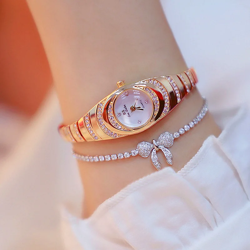 

Brand Rhinestone Ladies Watch Rose Gold Bracelet Women Watches Luxury Diamond Quartz Wristwatch Dropshipping 2019 Hot Selling