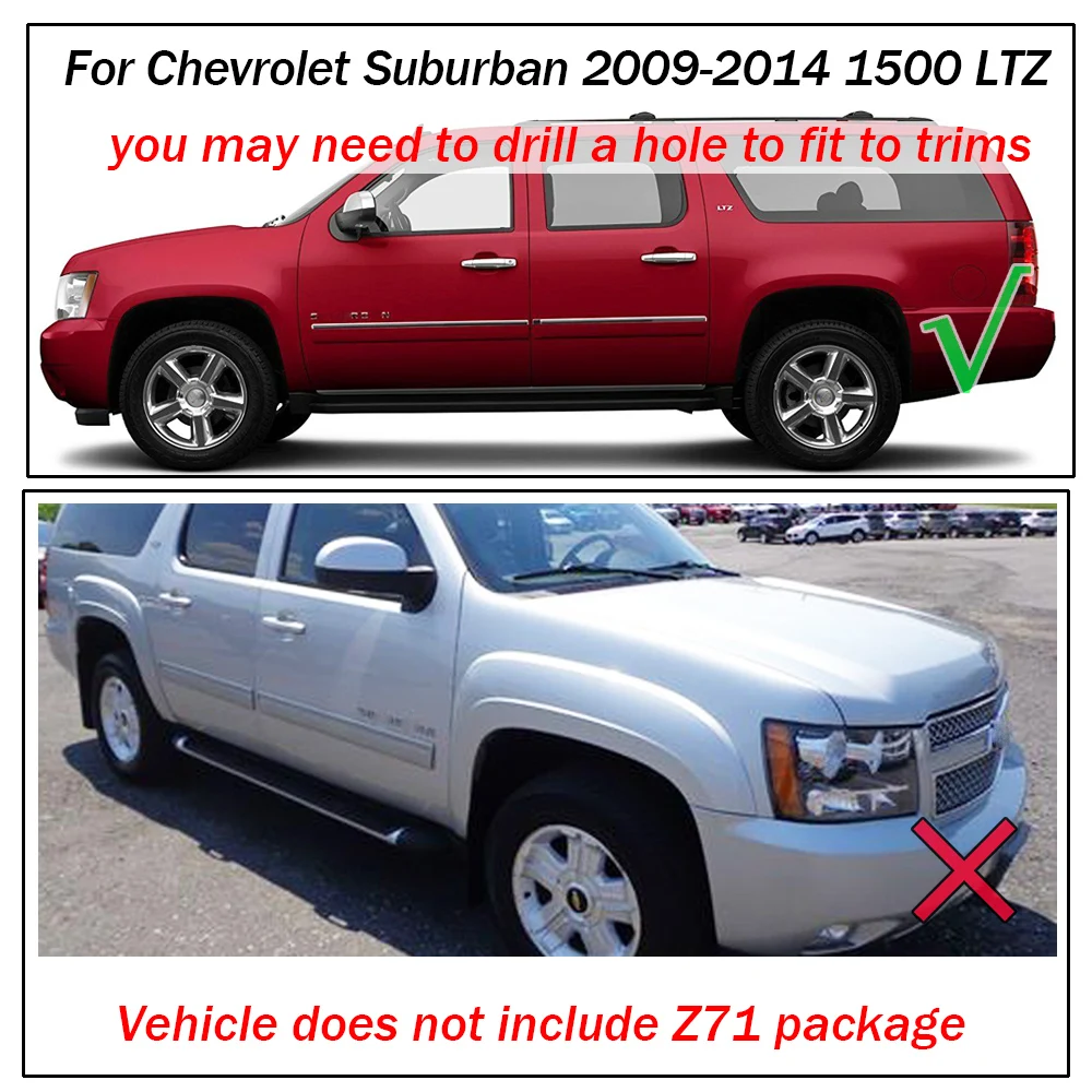 OE стиле Брызговики для Chevrolet Chevy пригородная 1500 LTZ 2009- W/O Z71 посылка брызговик 2010 2011 2012 2013