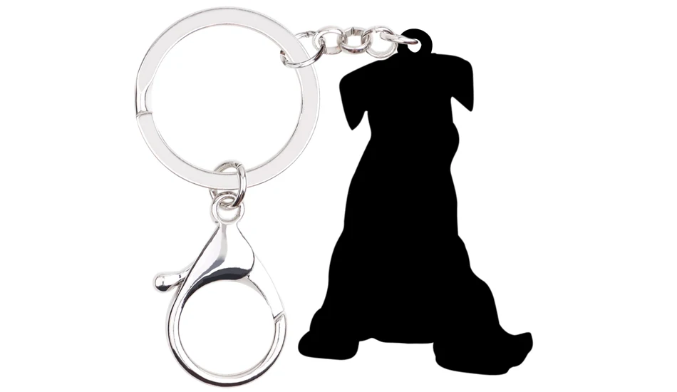 Bonsny акрил сладкий шнауцер собака брелок для ключей Кольцо Аниме животных Ювелирные изделия для женщин девочек дамы сумка автомобильный кошелек подвески оптом