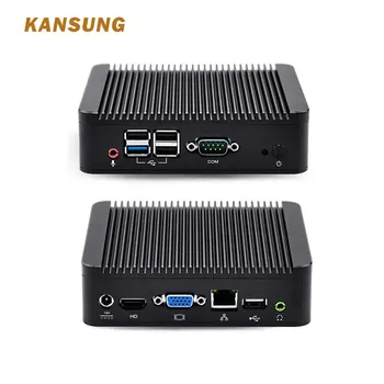 

KANSUNG Intel Celeron Bay Trail J1900 Mini Computer Windows 10 Linux Barebone X86 Fanless Mini Desktop Portable Micro PC