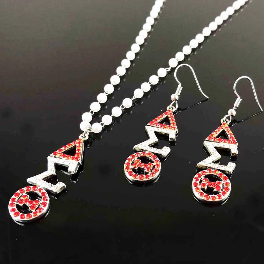 

Delta Sigma Theta DST Necklace Jewelry Set