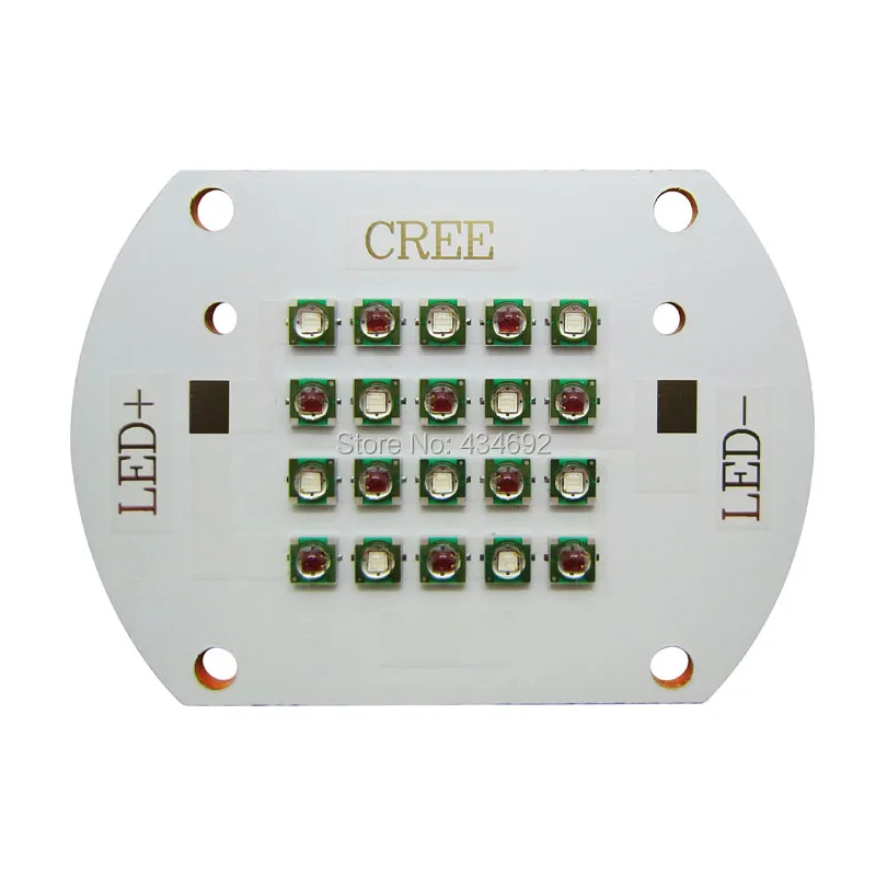 60 Вт Cree XP E XPE Завод Расти Светодиодные Лампы Свет 10 ШТ. Красный 620NM + Синий 470NM 24 28 В