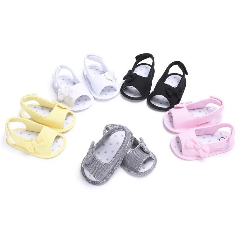 Baby shoes First Walker Newborn Baby Girl Summer Shoe Newborn Girl Toddler Baby Soft Sole Bowknot Shoes Crib Prewalker Shoes*35