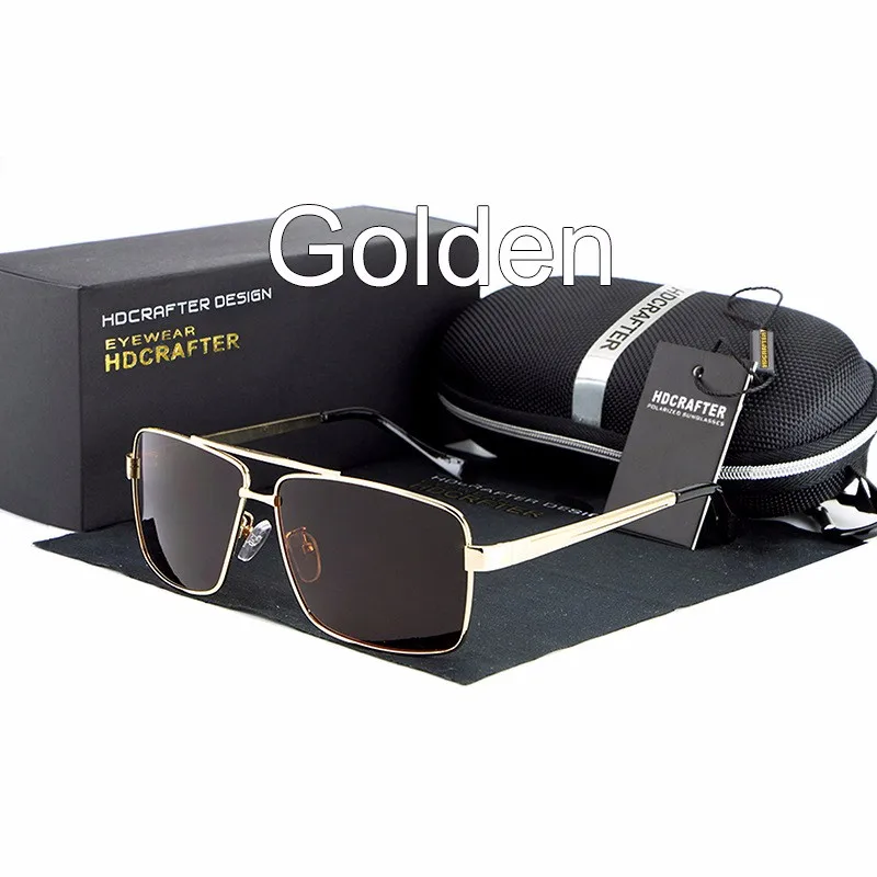 HDCRAFTER мужские солнцезащитные очки поляризованные винтажные очки для ночного вождения брендовые дизайнерские очки De Soleil для мужчин с чехлами