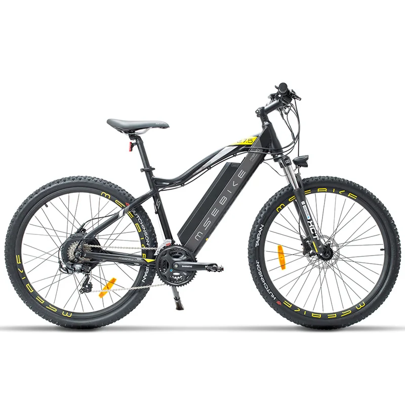 Msebike 27," для электрического велосипеда, 400W 48V 13Ah сильный Мощность, гидравлические дисковые тормоза, 5 PAS горный велосипед ребёнка ройялас ЖК-дисплей Дисплей - Цвет: Black