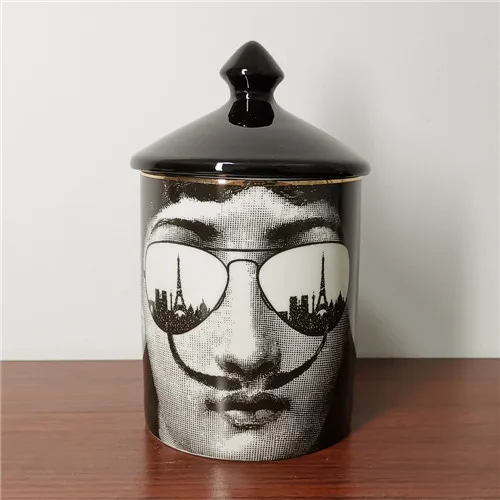 Fornasetti Подсвечники Канделябр Украшения Дома изысканный Керамика сахарной джеверлли хранения кувшин, чашка цветочных горшков под заказ домашний декор - Цвет: 4