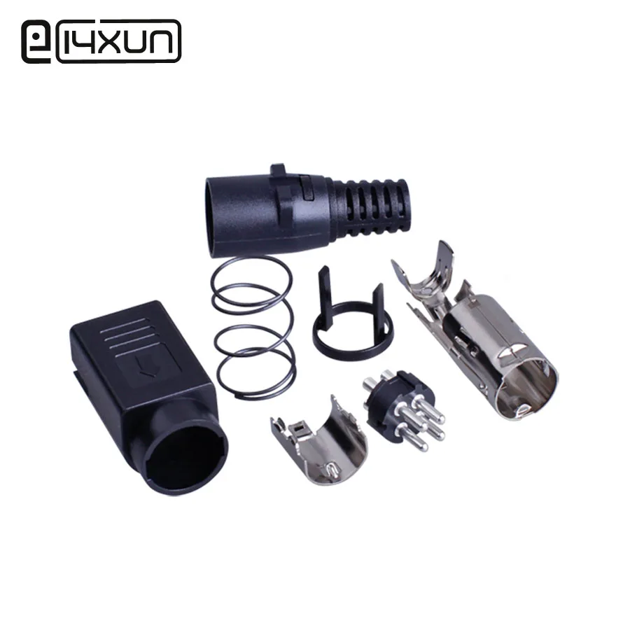 

EClyxun 1pcs DIN 4Pin Male DC Power Plug 4P Dual Power Supply S Terminal Connector Adapter for TFT LCD Flatscreen TV