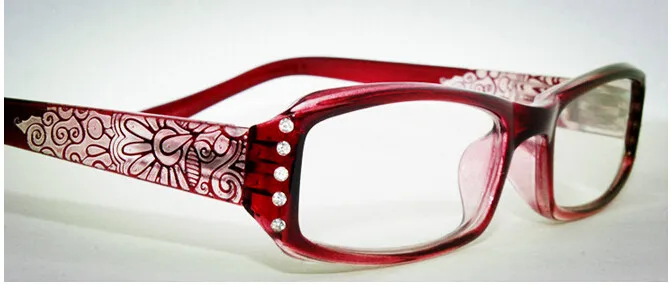 Винтажные стразы, асферические линзы, женские очки для чтения, цветочный принт, женские очки для чтения с бриллиантами, gafas de lectura A1