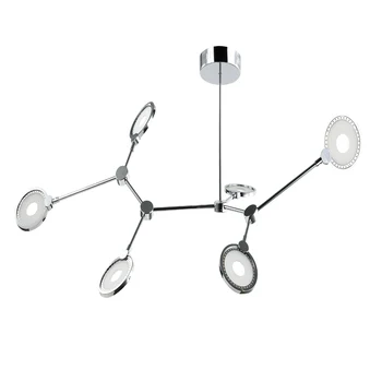 

6/9 Heads Led Ceiling light Nordic Pipe Wrought silver light body Iron Ceiling Lightfor Home Decor Restaurant Dining Cafe Bar
