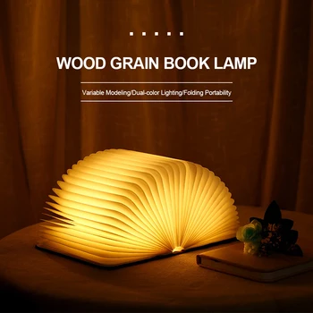 

Portable USB Rechargeable LED Magnetic Foldable Wooden Book Lamp Night Light Desk Lamp Hot Sale for Home Decor Dropshipping