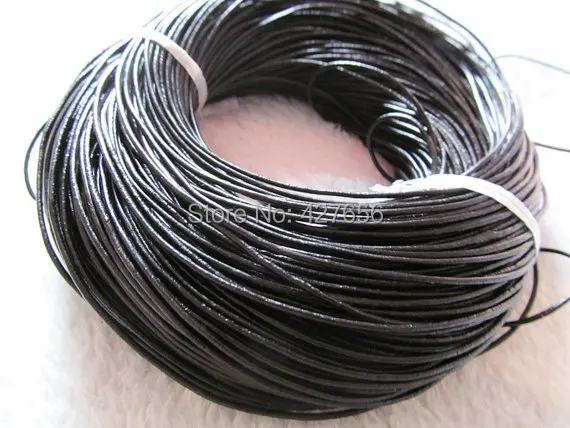 

100Yds 1.50mm Black/Brown Genuine Leather Cords String Rope,Jewelry Beading String,For Bracelet & Necklace,DIY Jewelry Accessory