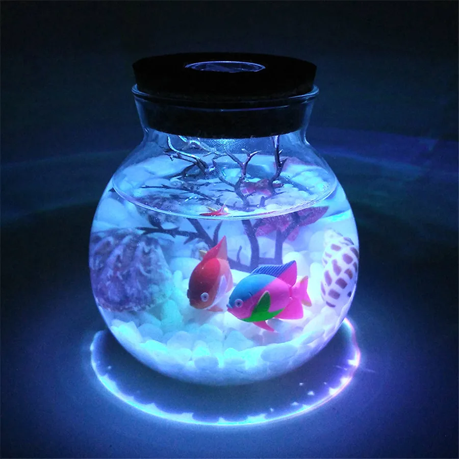 Thrisdar DIY Wish Bottle RGB светодиодный ночник с пультом дистанционного океана рыба кувшин ночник для детей подарок на день рождения ребенка