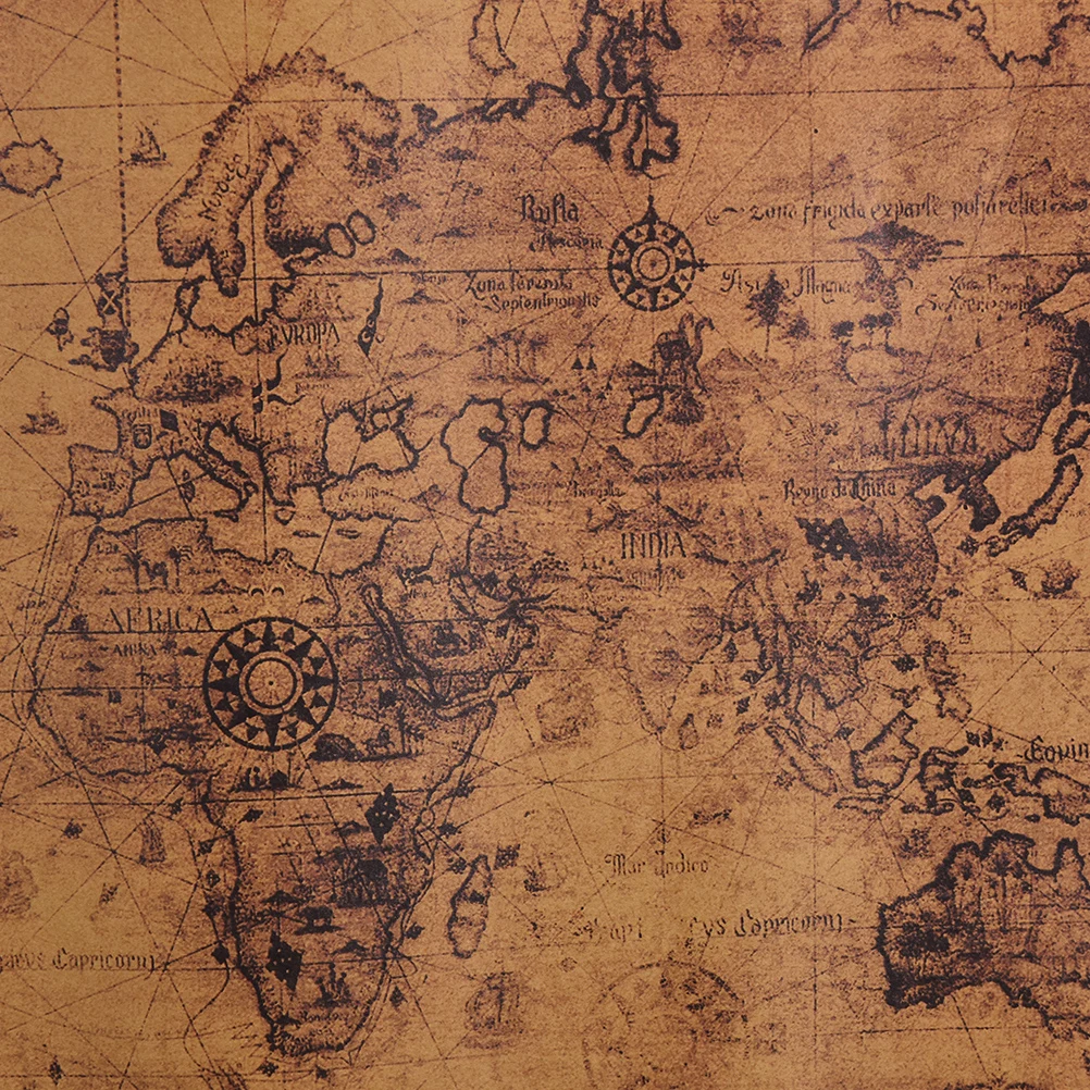 Ретро Винтаж Стиль мира Географические карты Бумага Плакаты ретро в ...