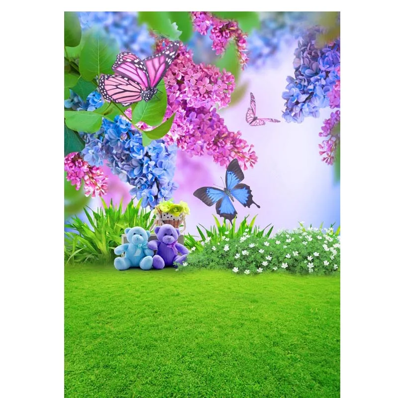 5*7 ft vinyl fiber cloth digital printing coulorful butterfly Photo studio background S-977 | Электроника