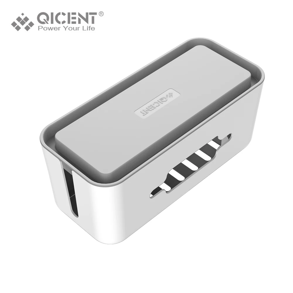 

QICENT Wire Organizer Box Storage Cable Winder Box for Tool Power Strip Wire Charger Line USB Network HUB Cable