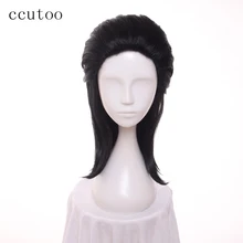 Ccutoo 45 см черный качающийся пижонский парик синтетические волосы высокая температура волокно косплей парик