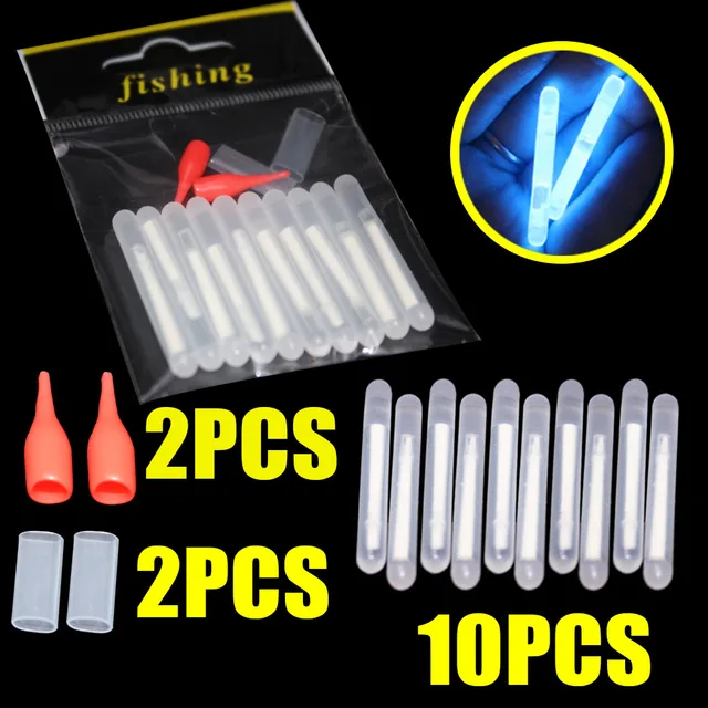 10pcs/bag 4.5*40mm fireflies for Fishing Float Fluorescent Lightstick Light Night Float Rod Lights Dark Glow Stick as photo