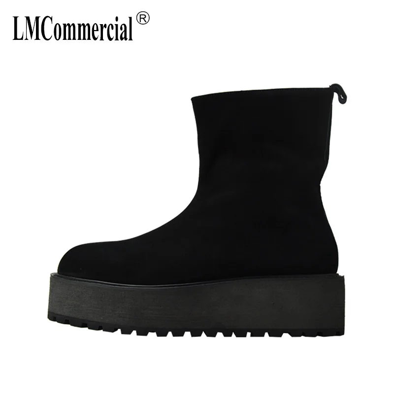

Martin boots male autumn winter thick bottom High topsteel toe shoes men Genuine Leather military cowhide mens chelsea boots