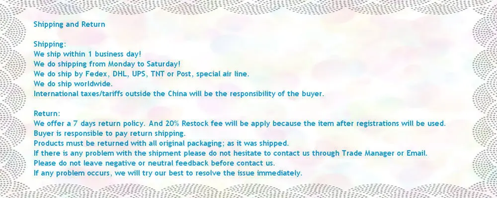 shipping and return 00
