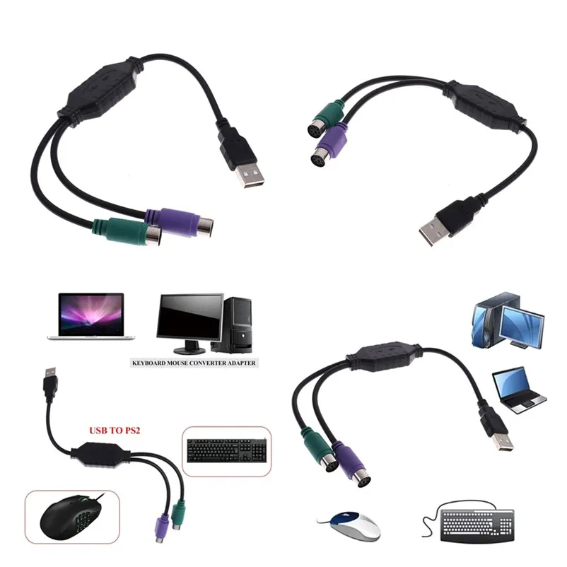 USB в PS/2 кабель адаптер конвертер Мышь Клавиатура для PS2 разъем интерфейса 31 см |