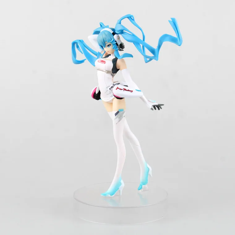 21 см Hatsune Miku аниме гоночные костюмы Коллекционная фигурка ПВХ игрушки для