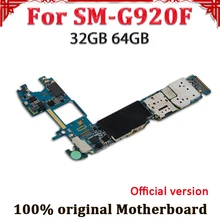 100% разблокированная логическая плата 32 ГБ/64 ГБ для Samsung Galaxy S6 материнская плата G920F материнская плата с системой Android(China)