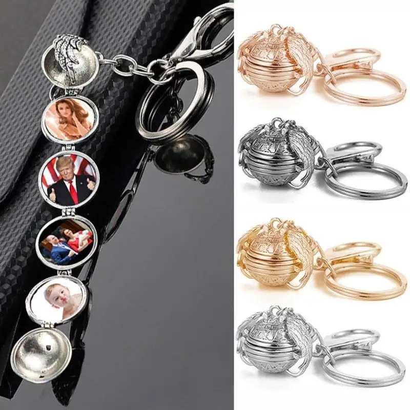 

New Keychain Women Expanding Photo Locket Necklace Pendant Angel Wings Gift Decoration Drop Shipping
