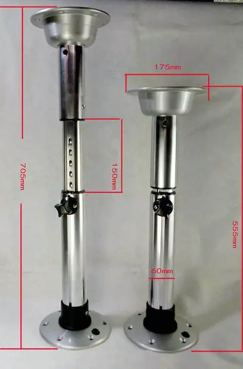 Морская Лодка RV Алюминиевый Регулируемый стол пьедестал со съемным основанием 22-28 дюймов