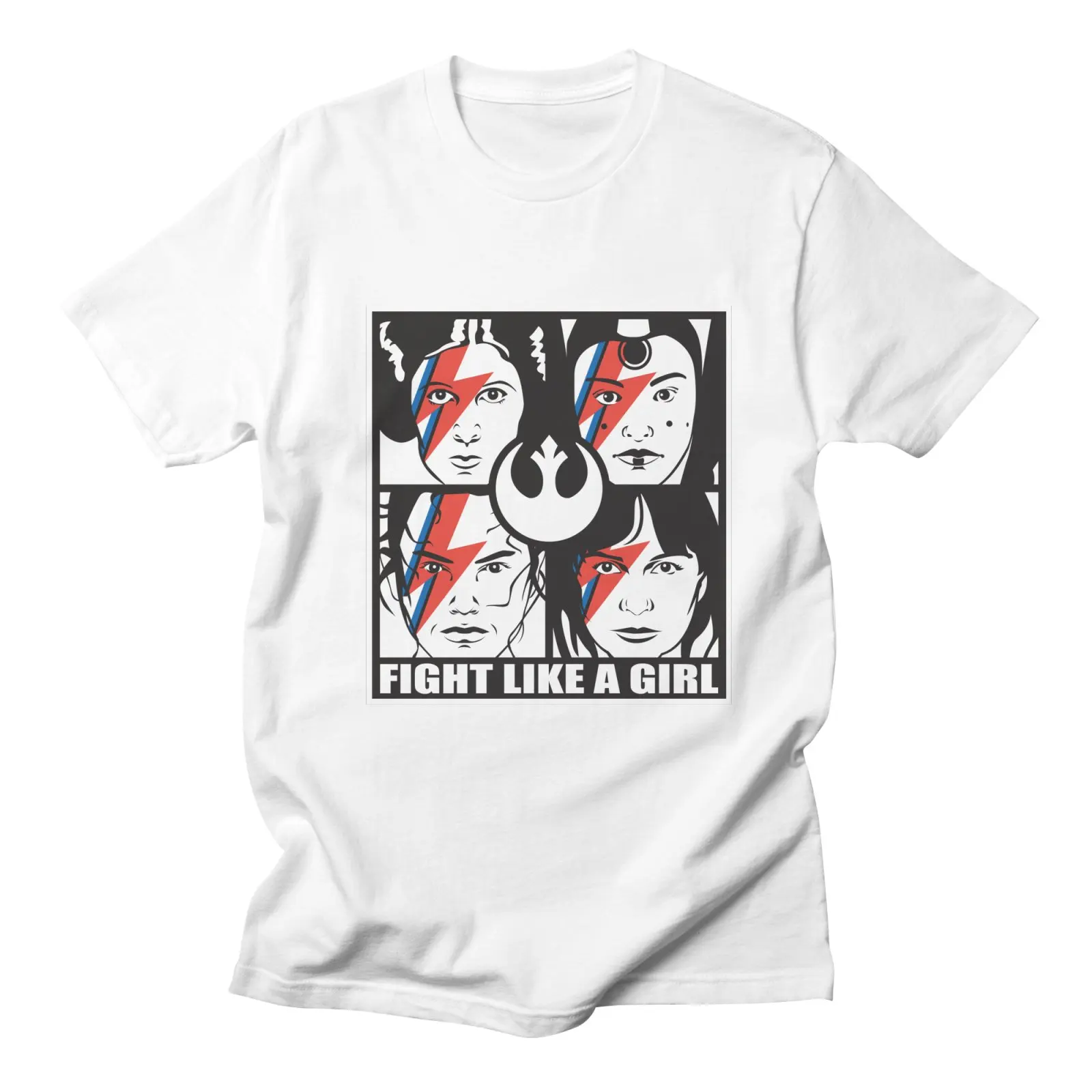 

Fight Like A Girl Star Wars S-3XL T Shirt Women Cotton Basic Female Casual Tops Short Sleeve T-shirt Women