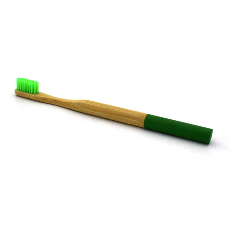 1 шт. Лидер продаж Оптом бамбуковая зубная щетка private label с бесплатной доставкой - Цвет: green toothbrush