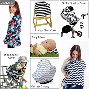 

VISROVER Multifunctional shawl for Children Car Seat Cover Canopy Nursing Cover Scarf Multi-Use Scarf Shopping Cart Cover Cape