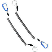 2pcs/Pack Trulinoya Retention Rope Key chain for Fishing lure grip retractable metal key chain Fishing Tool Accessories