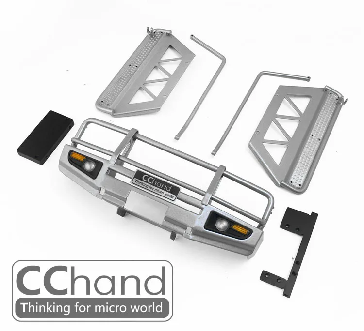 CChand металлический передний бампер + боковой забор Боковая педаль для RC4WD 1/10 TF2 LWB