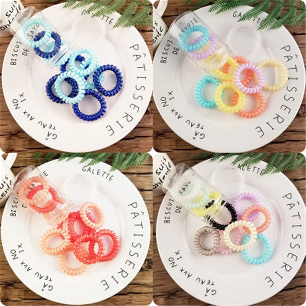 10Pcs/Pack Candy Color Phone Hair Bands Candy Color Large Telephone Ring Leather Case Hair Coil Hair Cord Girls Female Headdress 10Pcs/Pack Candy Color Phone Hair Bands Candy Color Large Telephone Ring Leather Case Hair Coil Hair Cord Girls Female Headdress
