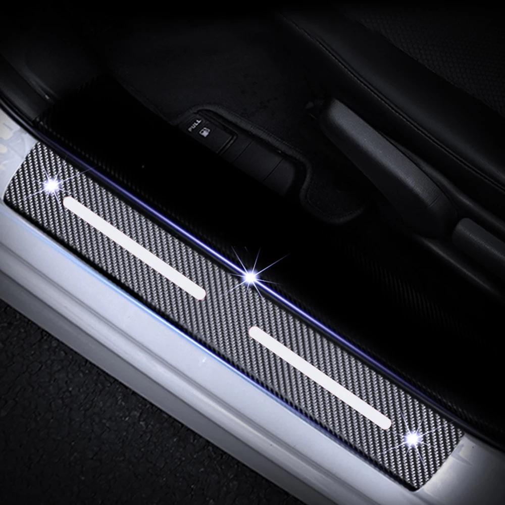 Для всех автомобилей volvo из углеродного волокна наклейка на дверь для порога Volvo R
