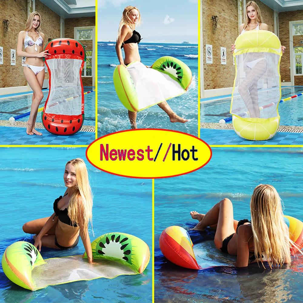 

Summer Inflatable Floating Row Pool Air Mattresses Beach Foldable Swimming Pool Chair Hammock Water Sports Piscina