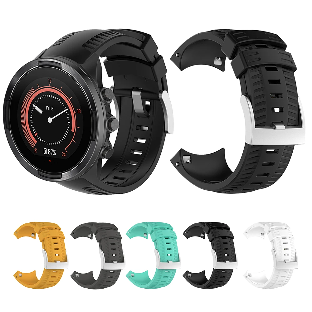 

Silicone Wrist Band For Suunto 9 Strap Rubber Sport Watchband Smart Watch Electronic Wristwatch Belt Watch Accessories