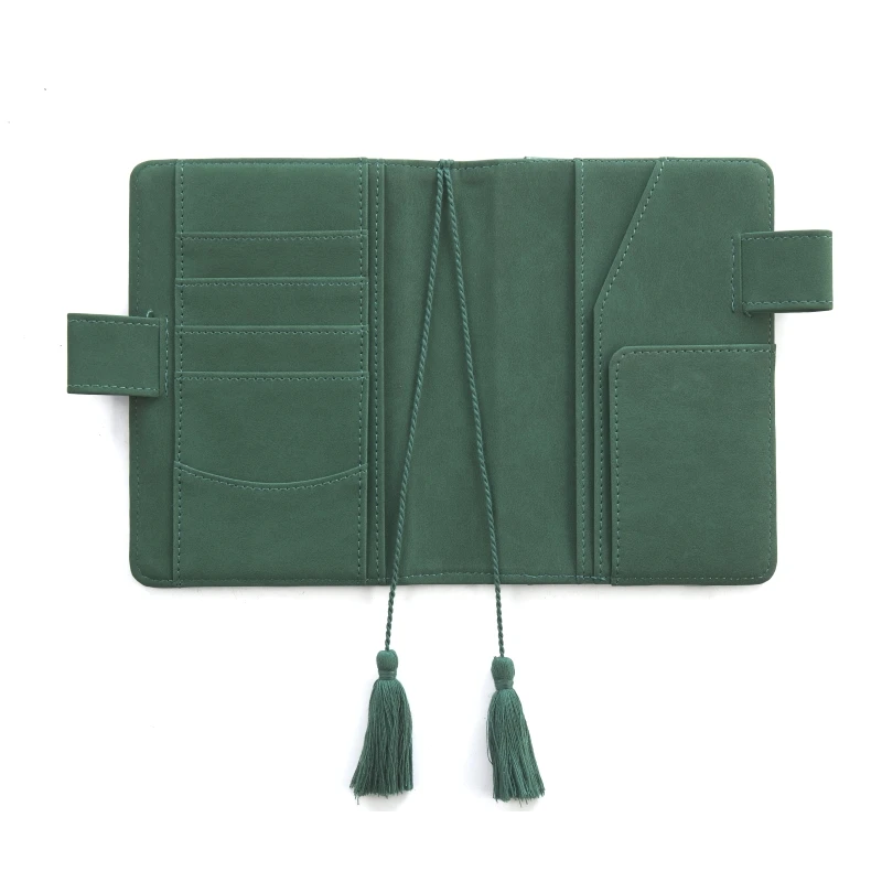 

Original Green A5 A6 Notebook Shell Fixed Diary Notepad Covers Personal Travel Journal Notepad Padfolios without Inner Core