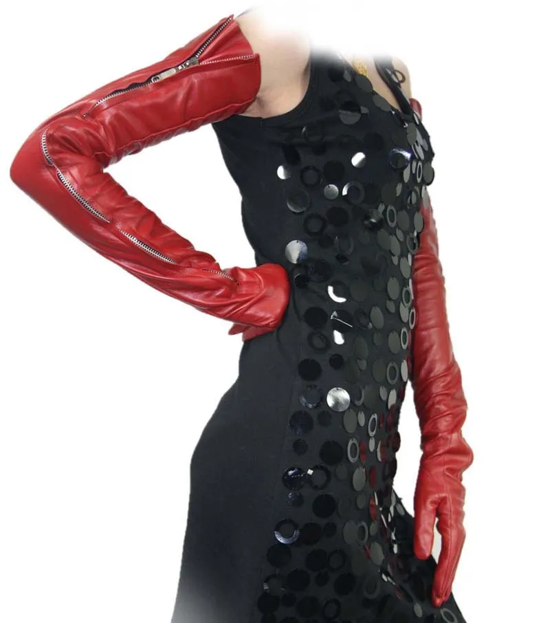 70cm275longmidzipperrealleatheroperalongleatherevening